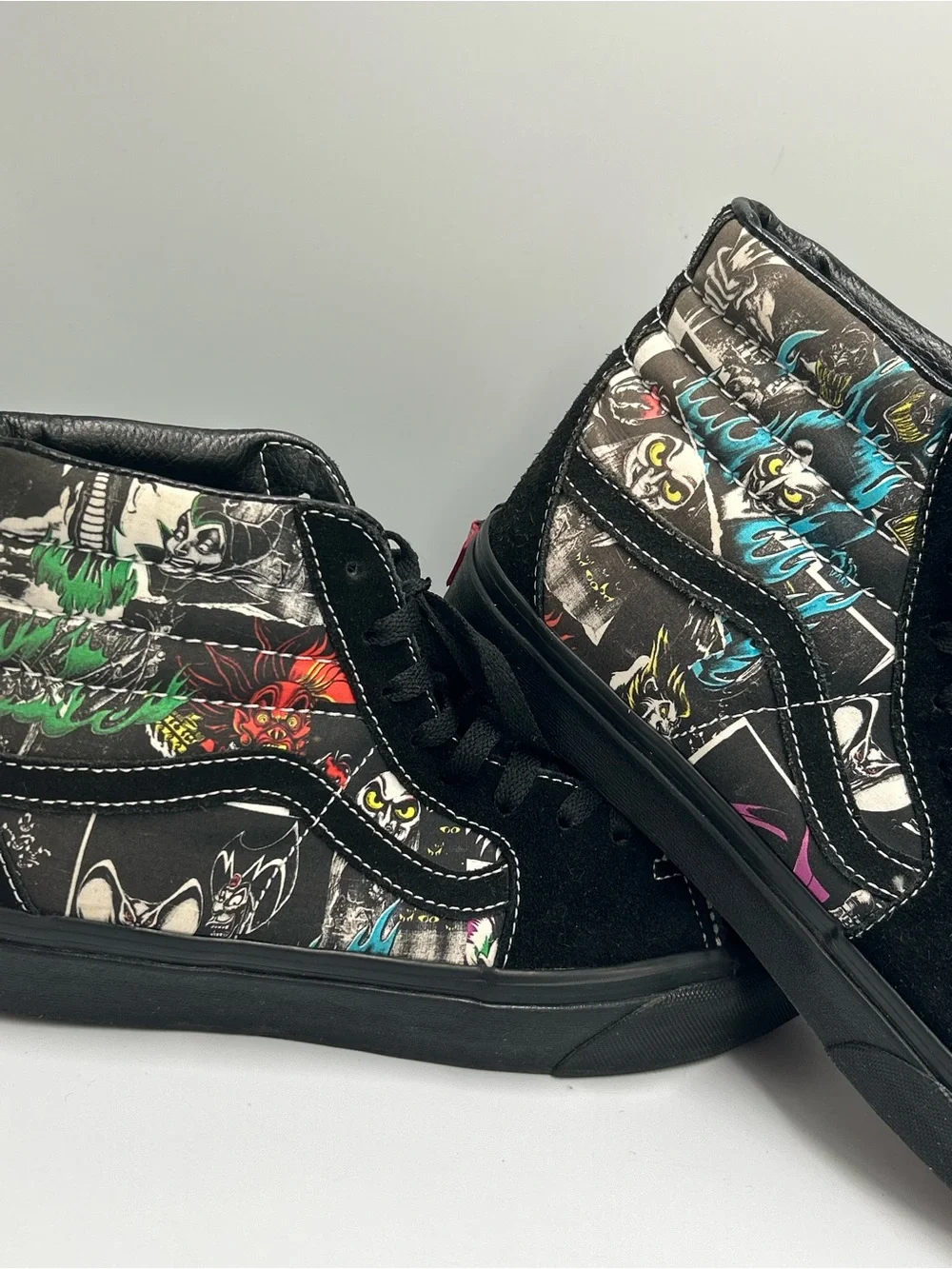 Vans Disney Villans Black High-Top Graphic Skate Men’s Size 7.5 Women’s 9